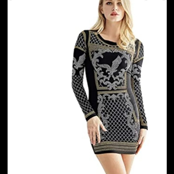 Gorgeous Silver And Gold Party Dress EUC ❤️ - Picture 1 of 14